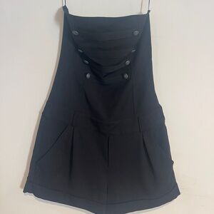 Zara Black Buttoned Romper